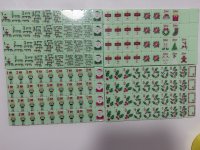 Tuiles de Mahjong de Noël 160 pièces, 1 couche, avec une ligne magnifique – Le set de Mahjong de Noël