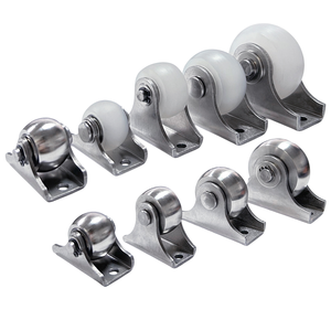 Cuscinetto a Sfera in Acciaio Inox 304, Blocco Ruota con Corona, Cuscinetto per Carrello <span class=keywords><strong>Meccanico</strong></span> a Spinta e Trazione - Product Image 1