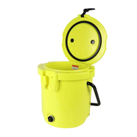 Seau isotherme rotomoulé 14QT avec robinet, distributeur de glace isolé en LLDPE pour le camping, la pêche et les activités de plein air