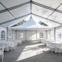 Tente Pagode Extérieure avec Toit Transparent, Carpa Transparente pour Fêtes et Événements