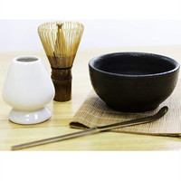 Fouet en bambou Matcha avec cuillère boîte en papier boîtier en bambou emballage gratuit Logo personnalisé