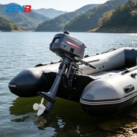 Motor Tempel 2-Tak 2HP 2DMHS yang Tahan Lama, Mesin Kapal Profesional Kompatibel untuk Yamaha