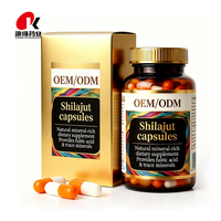 Capsules de Résine de Shilajit Pur – Soutien Énergétique et d'Endurance – Supplément de Shilajit en Vrac – Certifié GMP ISO – Riche en Acide Fulvique – Adaptogène – Vitalité – OEM
