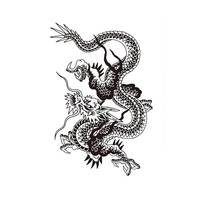 Autocollant de tatouage temporaire Dragon Chinois en gros, imperméable, auto-adhésif, pour homme et femme, pour le corps, le bras, la jambe, motif artistique