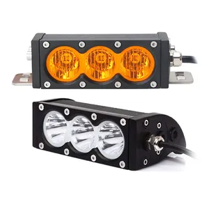 30W 60W 6inch White Single Row Ledbar Offroad Vehicle Barras Amber Led Roof Utv Light Bar For Truck Car