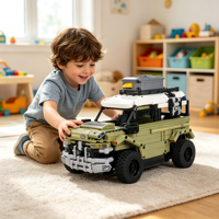 Voiture RC tout-terrain motorisée à assembler, blocs de construction MOC personnalisés OEM d'usine, jouet de construction pour enfants