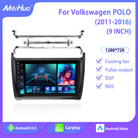 Meihua OEM 9 pouces CarPlay DSP USB Android AUTO GPS autoradio pour lecteur DVD pour VW Polo 2011-2016 GPS aide au recul