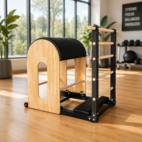 Machine d'entraînement Pilates Reformer en bois d'érable avec logo personnalisé pour studio à domicile et studio de yoga, modèle Ladder Barrel pour la pratique de la chaîne