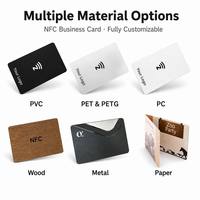 Carte PVC NFC miniature personnalisée NTAG213 avec fonction anti-collision, codage URL/texte, carte laminée couleur haute résolution