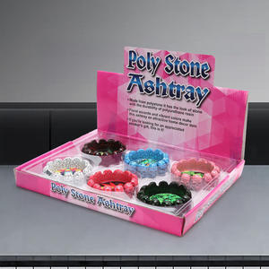 さまざまな形のアートテーマでスカル灰皿のために割れたカスタムメーカーの創造的な蛍光樹脂工芸品 - Product Image 2