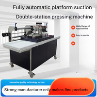 Presse à chaud entièrement automatique pneumatique à double station pour l'impression de vêtements, t-shirts, casquettes et tapis de souris