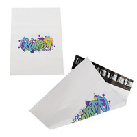 Enveloppes d'expédition imperméables personnalisées en polyéthylène imprimé, auto-adhésives, pour foulards en cachemire et accessoires tricotés, vente en gros