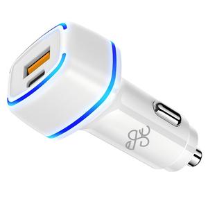 Cargador <span class=keywords><strong>de</strong></span> Coche Portátil Mini con Doble Puerto y Luz LED, Carga Rápida QC3.0 PD20W, 12V-24V, para <span class=keywords><strong>Todos</strong></span> <span class=keywords><strong>los</strong></span> Teléfonos, <span class=keywords><strong>Precio</strong></span> <span class=keywords><strong>de</strong></span> Fábrica - Product Image 1