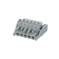 5,0 5,08mm PA66 Conector de bloque de terminales de resorte Gris MCS Cable a cable Conector de bloque de terminales de plástico hembra sin tornillos