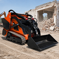 Loader Skid Steer NIMBUS Fleksibel dengan Kemampuan Putar, Opsional 3-pompa 3-katup, Mesin Euro 5/EPA 24HP untuk Perataan Lahan