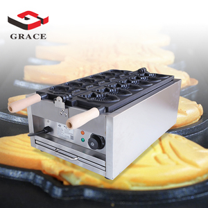 Nouvelle conception de machine à gaufres Taiyaki au gaz en acier inoxydable commercial, équipement de bar à en-cas rotatif électrique pour les hôtels - Product Image 5