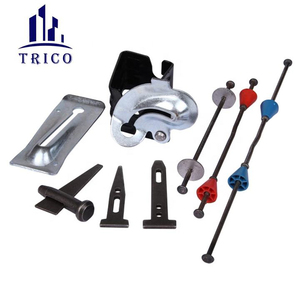 Attaches pour coffrage en contreplaqué de béton, extrémité longue, extrémité courte, attache à clip avec cône en plastique - Product Image 5