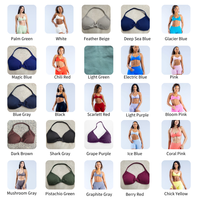 Soutien-gorge de sport à faible MOQ, haute élasticité, compression, sans couture, dos nu, pour femme, avec logo personnalisé, haut de sport, haut de course, haut de fitness, haut d'entraînement