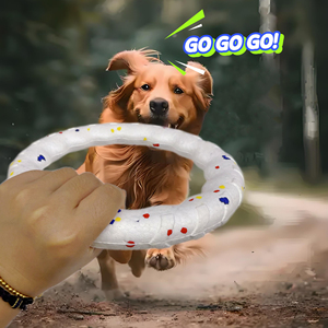 Giocattolo per Cani Ecologico da Viaggio, Anello da Morso Resistente, Interattivo, in ETPU, per Addestramento e Premi, Stile Semplice, 23cm - Product Image 5