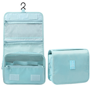 Travel <b>Toiletry</b> <b>Bag</b> Large Capacity Waterproof Cosmetic Organizer With Hook For Outdoor Sports Rectangle Polyester - Product Image 5
