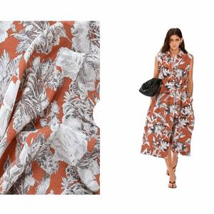 Nueva Colección, Tela 100% <span class=keywords><strong>Lyocell</strong></span>, Estampada, Sarga Lisa, Ligera, 120GSM, Absorbente, Certificada OEKO-TEX, Súper Suave, para Vestidos - Product Image 4