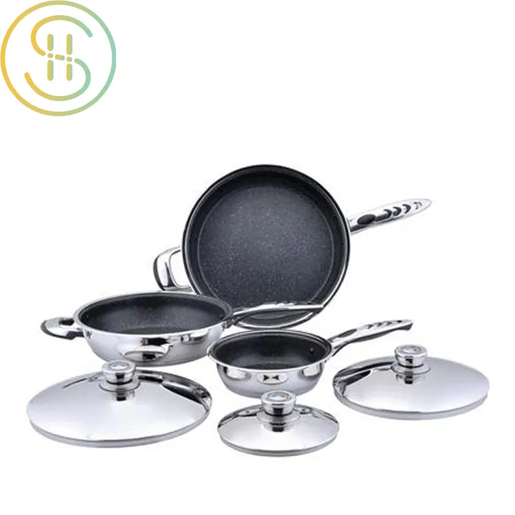 Oem 6 Stuks Rvs 304 Pan Non Stick Kookgerei Pan Set Voor Thuis Keuken Koken