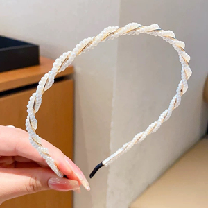 Diadema de Perlas de Imitación con Diseño Exclusivo y Elegante, Diadema de Lujo Ligero para Mujer, Joyería de Moda - Product Image 3