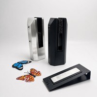 Penjepit Kaca Baja Anti Karat Hitam Lapis Bubuk Modern dengan Sekrup Ganda dan Gasket Karet Anti Gesek untuk Luar Ruangan