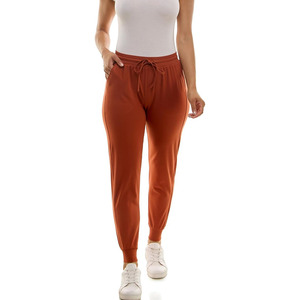 Joggers d'hiver pour femmes, style streetwear, plissés devant, en polaire écologique respirante, taille mi-haute, vente en gros, conception personnalisée OEM - Product Image 2