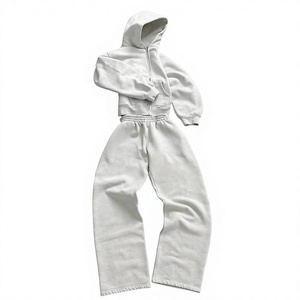 Ensemble de survêtement personnalisé en molleton ample 100 % coton 500 GSM pour homme – Respirant, idéal pour le sport et le fitness – Collection Automne - Product Image 1