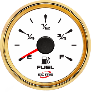 Nouveau <span class=keywords><strong>Jauge</strong></span> de niveau de <span class=keywords><strong>carburant</strong></span> blanc 52mm 0-190Ohm Marque ECMS IP67 Étanche 9-32V pour Bateaux - Product Image 3