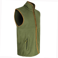 Veste polaire d'hiver pour hommes Camo Polar Fleece Stand Collar Outdoor Hunting Vest With Zipper