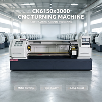 Tour CNC CK6150 de 3000 mm à lit intégré haute rigidité pour le tournage de précision d'arbres, de tuyaux et de brides