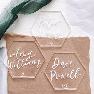 Tarjetas de Lugar de Acrílico Transparente - Perfectas para Bodas, Fiestas de Cumpleaños, Números de Mesa, Nombres de Invitados, Señales de Comida y Eventos Especiales - Product Image 2