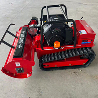 Tondeuse à fléaux télécommandée sur chenilles avec moteur essence 25 CV, largeur de coupe 1200 mm/1000 mm, petit robot agricole motorisé