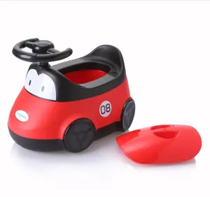 बचपन OEM EN71 प्लास्टिक छोटे ले जाने पर्यावरण कार्टून कार पोर्टेबल बच्चों कार पॉटी प्रशिक्षण शौचालय कुर्सी बेबी कार सीटें 9-36kg