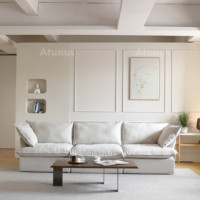 ATUNUS Sofá Modular Suave de 4 Plazas con Chaise en Forma de L para Apartamento y Hotel, Juego de Sofás Seccionales para Sala de Estar