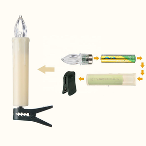 Decorazioni per Albero di Natale, Luci a LED a Forma di <span class=keywords><strong>Candela</strong></span> Senza Fiamma, Funzionamento a Batteria con Telecomando, Candele Elettriche a Clip per Albero di Natale - Product Image 3