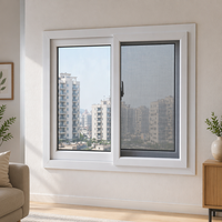 Ventana Corredera de PVC, Perfil de PVC, Triple Acristalamiento, Ecológica, Resistente a la Intemperie, para Viviendas, Certificación CE