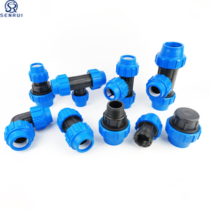 Werksanpassung Bewässerungs-Kompressionsverbinder 20-110mm PN16 Kupplung Winkelstück Gewinde <span class=keywords><strong>HDPE</strong></span> PE Rohrverbinder - Product Image 2