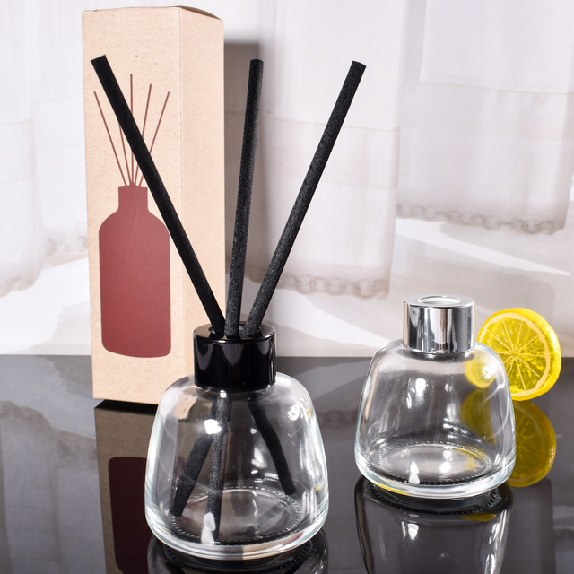New Model Lovely Empty Round Glass Diffuser Bottle 120ml  With Reed Stick