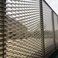 Grillage métallique expansé galvanisé à motif losange, maille architecturale en aluminium expansé en stock