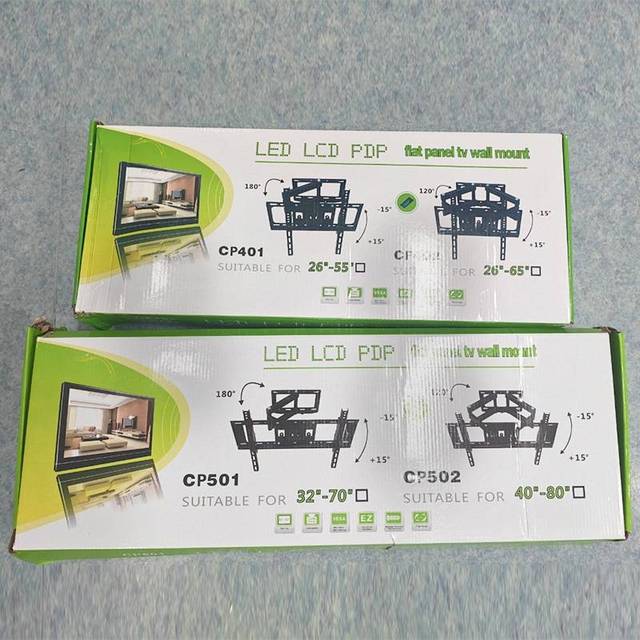 Heavy Duty Dual Swing Arm TV Wall Mount for 40-80inch Screens Max 50kg Full Motion Bracket 120° Swivel ±15° Tilt Factory Direct