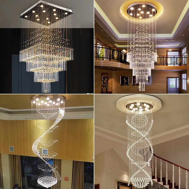 2024 Hete Verkoop Moderne Decoratieve Kunst Grote Kroonluchter Lamp Decoratieve Grote Kristallen Kroonluchter Voor Bruiloft Evenementen Verlichting