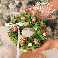 Rangkaian Dekorasi Natal, Hiasan Pohon Natal, Gantungan Cincin Tanaman Rambat, Hiasan Pintu, Gaya Baru 2025, Model Terpilin