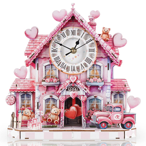 Sweetheart Cottage – Rompecabezas de madera DIY de forma irregular, hecho a mano, decorativo en 3D, para niños y adultos - Product Image 1