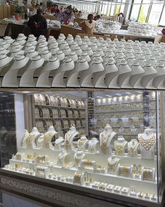 ชุดโชว์เครื่องประดับหนัง PU สีขาวสำหรับร้านค้าสร้อยคอต่างหู - Product Image 6