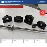 Vis à billes à bride ronde SFY1616 SFY2020 SFY2525 à circulation interne, écrou compact, longueur personnalisée, usinage des extrémités pour l'automatisation