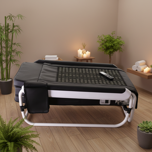 Mesa de Massagem Térmica Infravermelha Elétrica Dobrável Coreana com Rolo de Jade para Tração da Coluna V3 V4 V6 - Modelo Profissional de Fábrica - Product Image 4