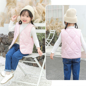 <strong>Girls</strong> Winter Warm Vest Children's Clothing Unisex Sleeveless Coat Lightweight V-Neck Waistcoat <strong>Gilet</strong> for <strong>Toddler</strong> - Product Image 2
